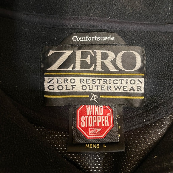 Zero Restriction Wind Stopper Golf 1/4 Zip Pullover: Men’s Large/black - Picture 3 of 4